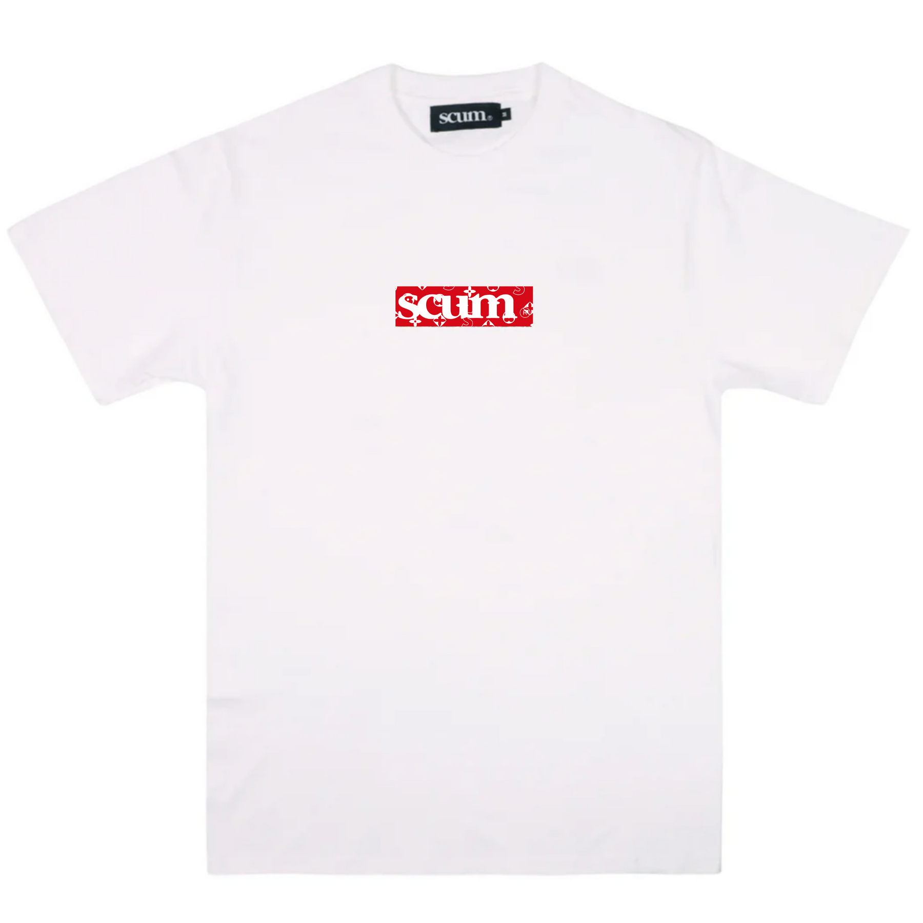 Red Scum SCUM RED LOVE PRINT BOX LOGO T-SHIRT – Scum Skateboarding