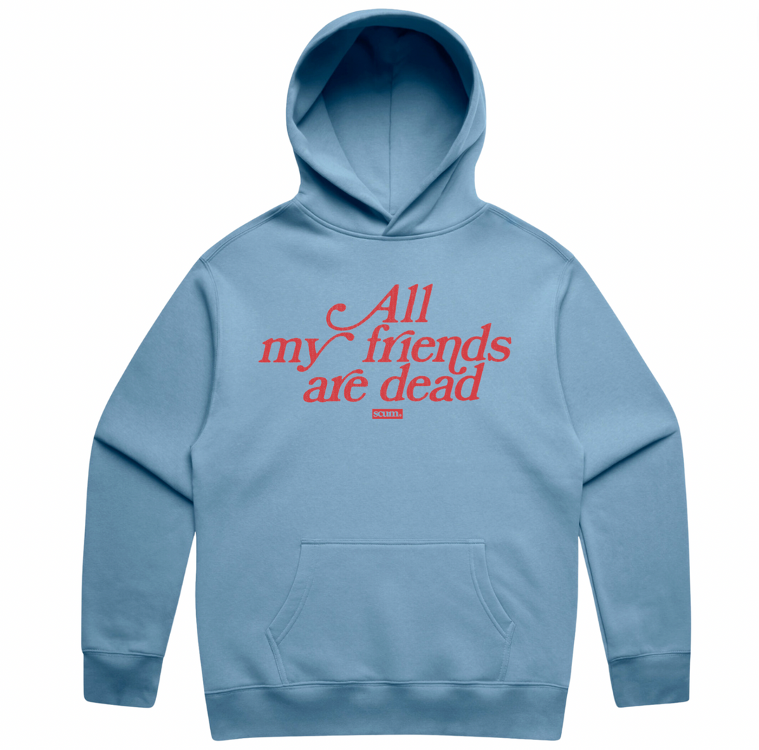 ALL MY FRIENDS ARE DEAD HOODIE – Scum Skateboarding